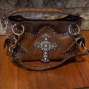 Pure leather montana west spiritual hand bag